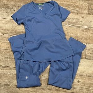 Healing hands scrub set xxs ceil  blue